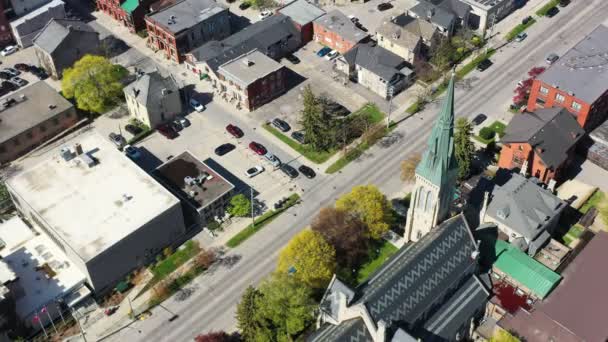 Pemandangan Udara Guelph Ontario Kanada Pusat Kota — Stok Video