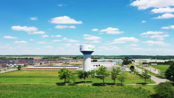 Parigi Ontario Canada Maggio 2021 Volata Aerea Una Torre Acqua — Video Stock