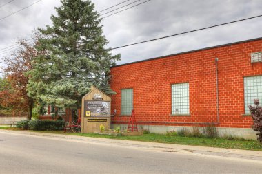 Waterford, Ontario, Kanada: 13 Ekim 2020: Waterford Heritage and Tarım Müzesi Waterford, Ontario, Kanada