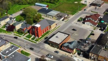 New Hamburg şehir merkezi, Ontario, Kanada, editör 4K