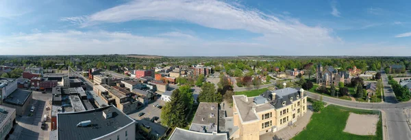 Letecká Panorama Scéna Centru Woodstocku Ontario Kanada — Stock fotografie