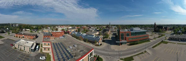 Panorama Aéreo Del Centro Woodstock Canadá —  Fotos de Stock