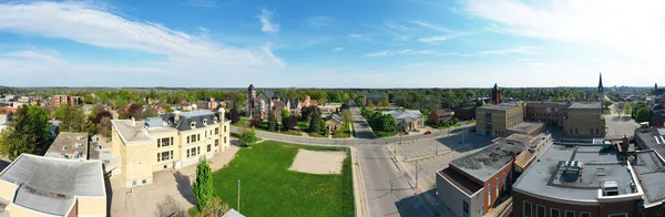 Ein Luftbild Der Innenstadt Von Woodstock Ontario Kanada — Stockfoto