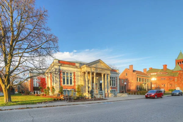 Historic Woodstock Public Library Woodstock Ontario Canada — стокове фото