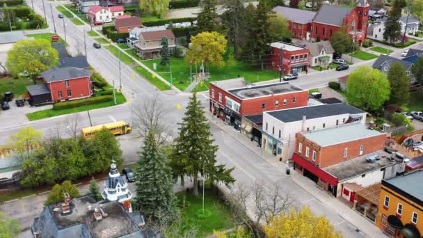 Aerial View George Ontario Canada Downtown — Vídeos de Stock