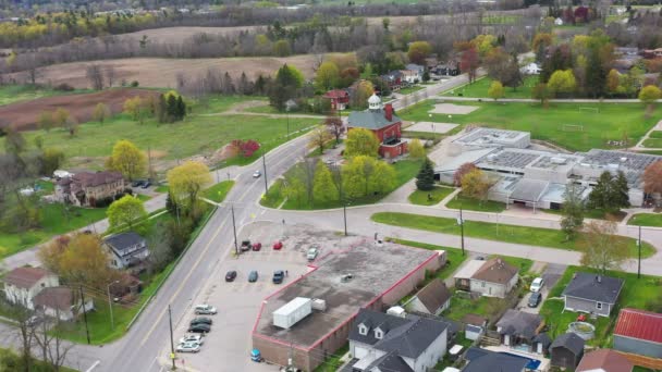 Aerial George Ontario Canada Spring — Stock Video