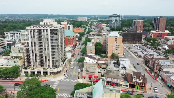 Aerial Downtown Burlington Ontario Canada — Stock Video