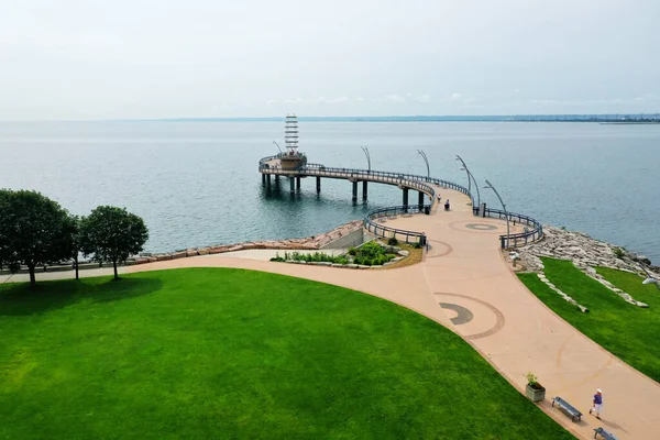 Een Antenne Van Burlington Pier Ontario Canada — Stockfoto