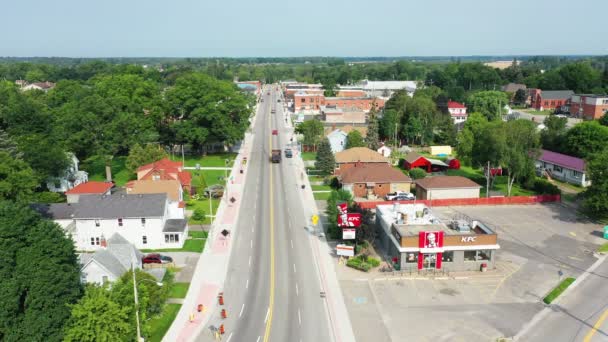 Delhi Ontario Canada Juli 2021 Luchtfoto Van Delhi Ontario Canada — Stockvideo