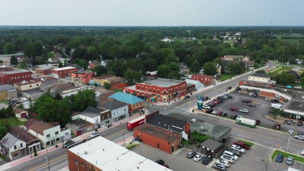 Delhi Ontario Canadá Julio 2021 Aérea Delhi Ontario Canadá Centro — Vídeos de Stock