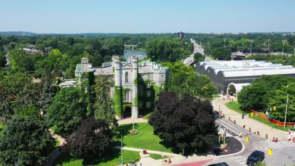 Londýn Ontario Kanada Července 2021 Letecký Provoz Historického Old Court — Stock video