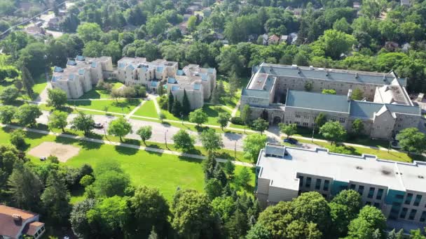 Londen Ontario Canada Juli 2021 Luchtfoto Van University Western Ontario — Stockvideo