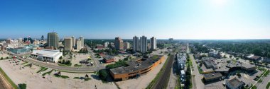 Londra, Ontario, Kanada şehir merkezinin hava manzarası