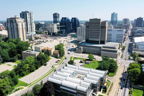 An aerial of London, Ontario, Canada on a clear day