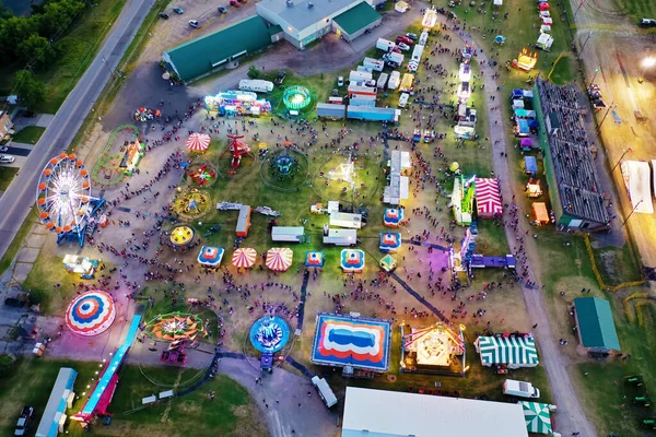 Aerial View Fair Darkness Falls — Stock Photo, Image