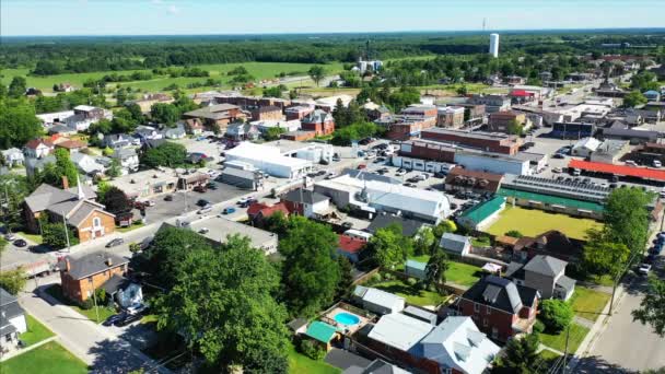 Vista Aérea Hagersville Ontário Canadá — Vídeo de Stock