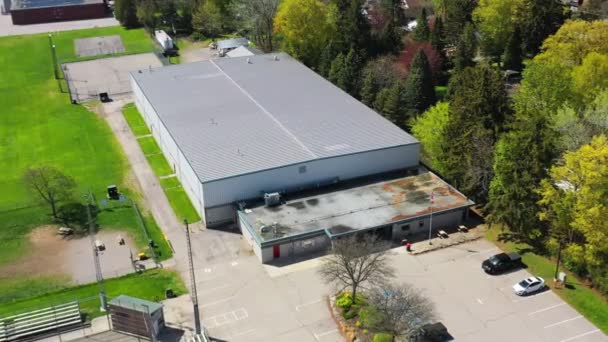 Waterford Ontario Kanada Září 2021 Aerial Tricenturena Waterford Arena Waterford — Stock video