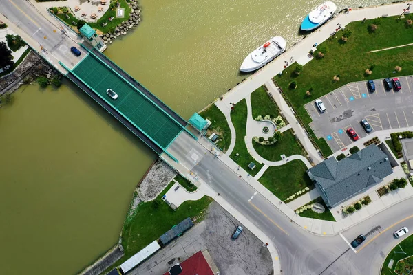 Uma Sobrecarga Aérea Port Stanley Ontário Canadá Verão — Fotografia de Stock