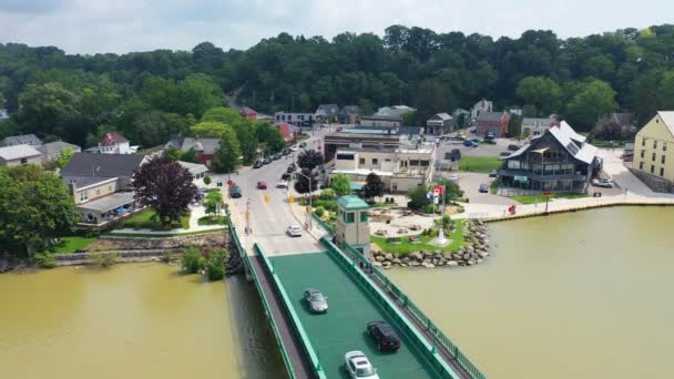 Luftaufnahme Der Stadt Port Stanley Ontario Kanada — Stockvideo