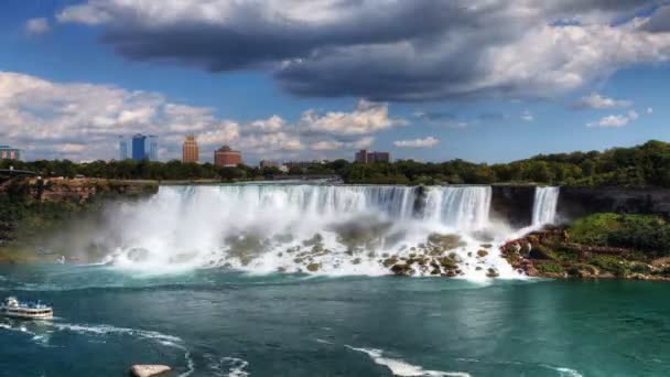 Een timelapse van de american falls, niagara falls — Stockvideo