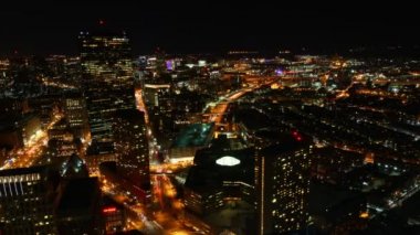 Boston Skyline geceleri bir timelapse