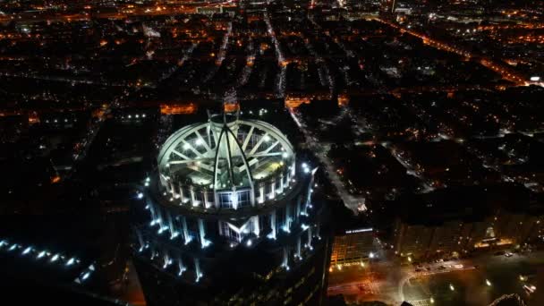 Uma cronologia do Boston Skyline à noite — Vídeo de Stock