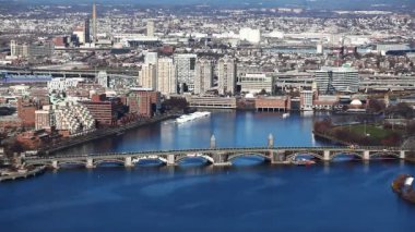 Boston, massachusetts charles Nehri boyunca havadan görünümü