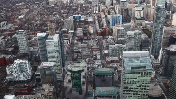 Vista aérea das ruas de Toronto, Canadá — Vídeo de Stock