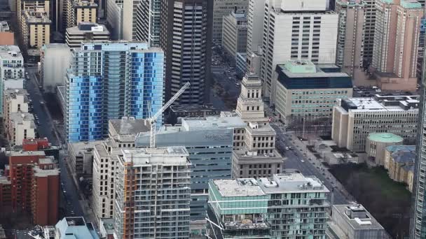 Toronto, bustling streets of the financial district — Stock Video