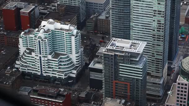 Вид с воздуха на улицы Торонто, Канада — стоковое видео