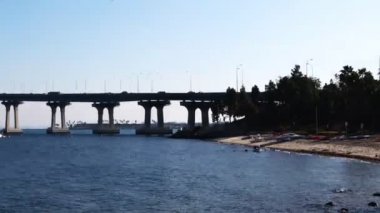 Hareket kontrol pan timelapse San Diego Coronado Köprüsü