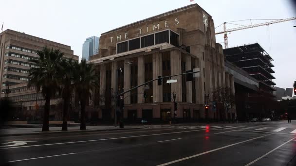 Vista dell'edificio del Los Angeles Times — Video Stock