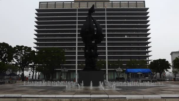 O edifício Power and Light ou John Ferraro Building, em Los Angeles — Vídeo de Stock