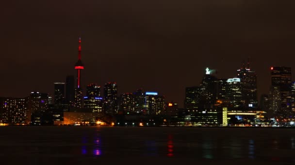 TimeLapse nézet Toronto éjjel — Stock videók