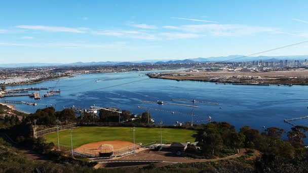 Centro de San Diego visto desde Point Loma — Vídeos de Stock