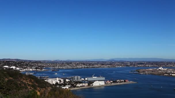 Движение, контролируемое панорамой Сан-Диего — стоковое видео
