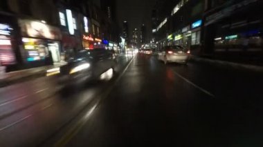 Toronto, Ontario, Kanada Şubat 2015: A gece noktası görünümü sürücüsünün (Pov) yılında Toronto, Kanada