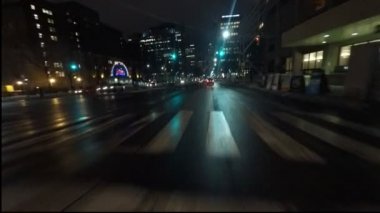 Toronto, Ontario, Kanada Şubat 2015: bakış açısı Pov sürücü Toronto'da gece 1 Şubat 2015 Toronto