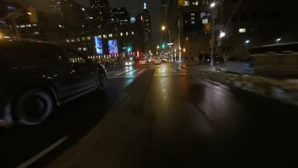 Toronto, Ontario, Kanada Şubat 2015: Gece noktası görünümü sürücüsünün (Pov) yılında Toronto, Kanada — Stok video