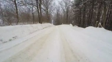 Kış koşullarında bir bakış açısı sürücü (Pov)