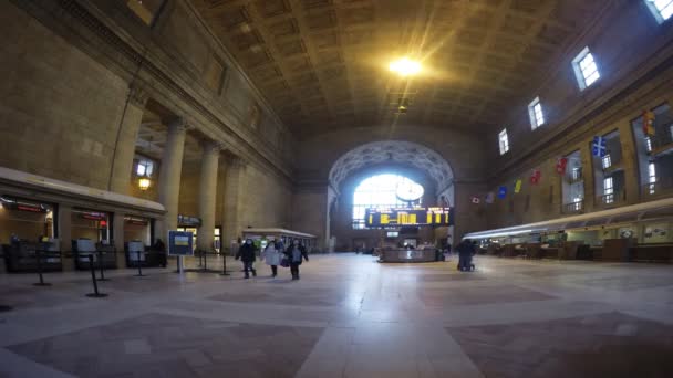 Uma cronologia Union Station em Toronto — Vídeo de Stock