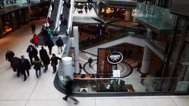 A timelapse view of the Eaton Center in Toronto — Stock Video