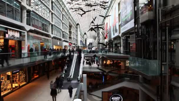 Ein zeitraffer blick auf das eaton center, toronto — Stockvideo