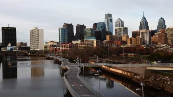 Timelapse panoramę Philadelphia — Wideo stockowe