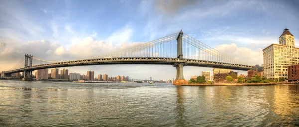 ニューヨーク、マンハッタン ブリッジのパノラマ ビュー — ストック写真