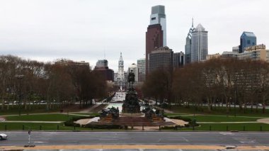 Sanat Müzesi dan Philadelphia cityscape