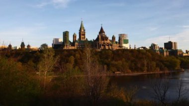 Kanada'nın Meclis timelapse görünümünü bir tepe üzerinde
