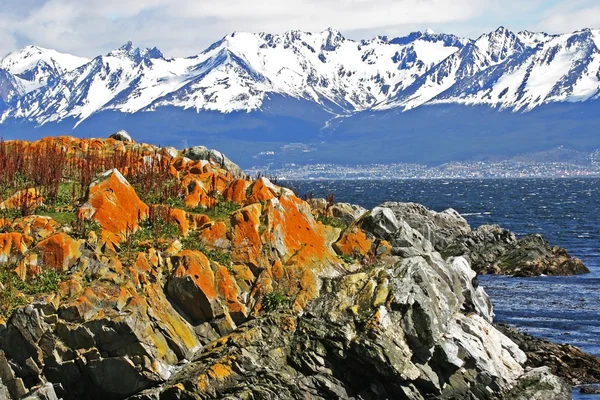 Vista do Canal do Beagle em Tierra del Fuego — Fotografia de Stock