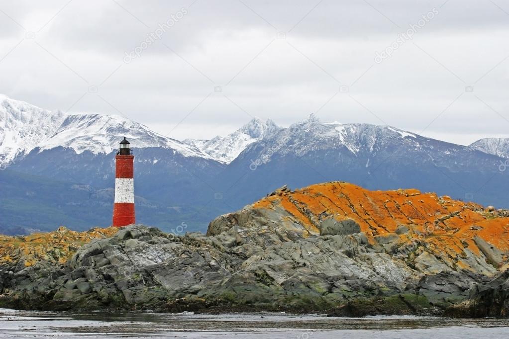 Lighthouse in Beagle Channel at Tierra Del Fuego, Argentina