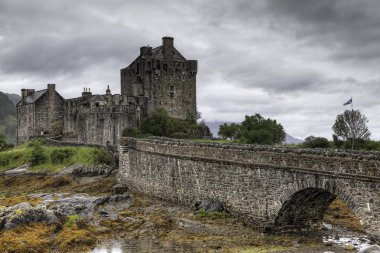 Pitoresk Eilean Donan Kalesi İskoçya 17 Temmuz 2012